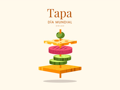 Dia Mundial de la Tapa Freepik colorful food illustration spain tapa vector