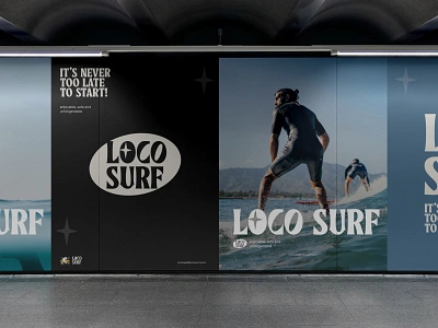 Surf Shop Branding Design - Marketing Collateral ad advertisement brand branding business card cup identity illustration logo marketing collateral poster print shop surf surfing thermos umbrella