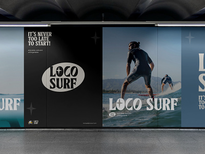 Surf Shop Branding Design - Marketing Collateral ad advertisement brand branding business card cup identity illustration logo marketing collateral poster print shop surf surfing thermos umbrella