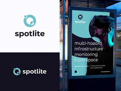 Branding Spotlite analytics blue circles clean data focus galaxy health assessment high tech innovation monitoring observation orbit risk satellite satellite data space spotlight spotlite