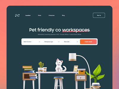 Find Office | Landing page Animation 3d adobe after effect animation app app design art blue branding clean creative design flat graphic graphic design icon illustraion illustrator logo vector