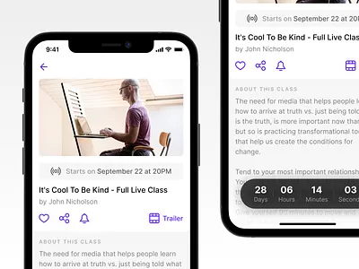 Live Event Countdown ⏲ class clean countdown ios live mobile soon start stream time ui ux video