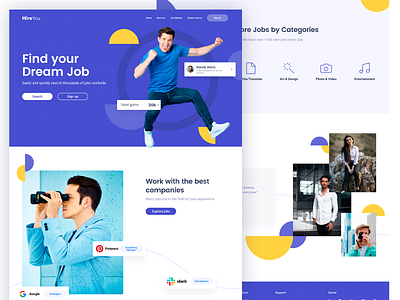 Job finder Web Landing app colors design job landing typography ui web web design webdesign