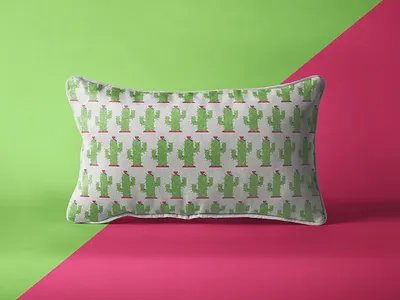Prickly Pillows bed bed sheets cactus covers green pattern pattern design pillows