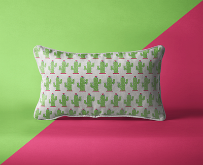 Prickly Pillows bed bed sheets cactus covers green pattern pattern design pillows