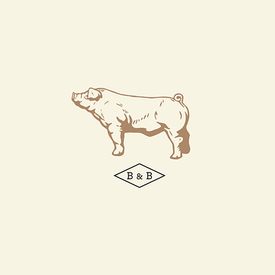 Farm and Fine Meats animal animal logo bbq brand identity butcher butcher shop farm farmer farmlogo illustration local business logodesign meat pig pig logo pork smallbusiness supply vector art