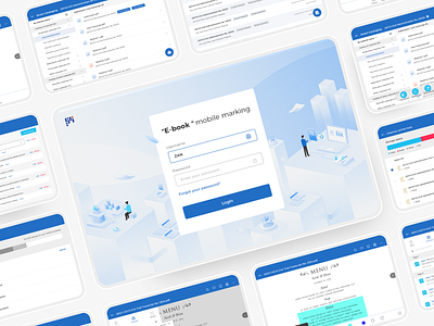 Ipad App - Mobile Marking 2.5d app app design blue illustration interface ipad ipad app ui uiux ux web website design