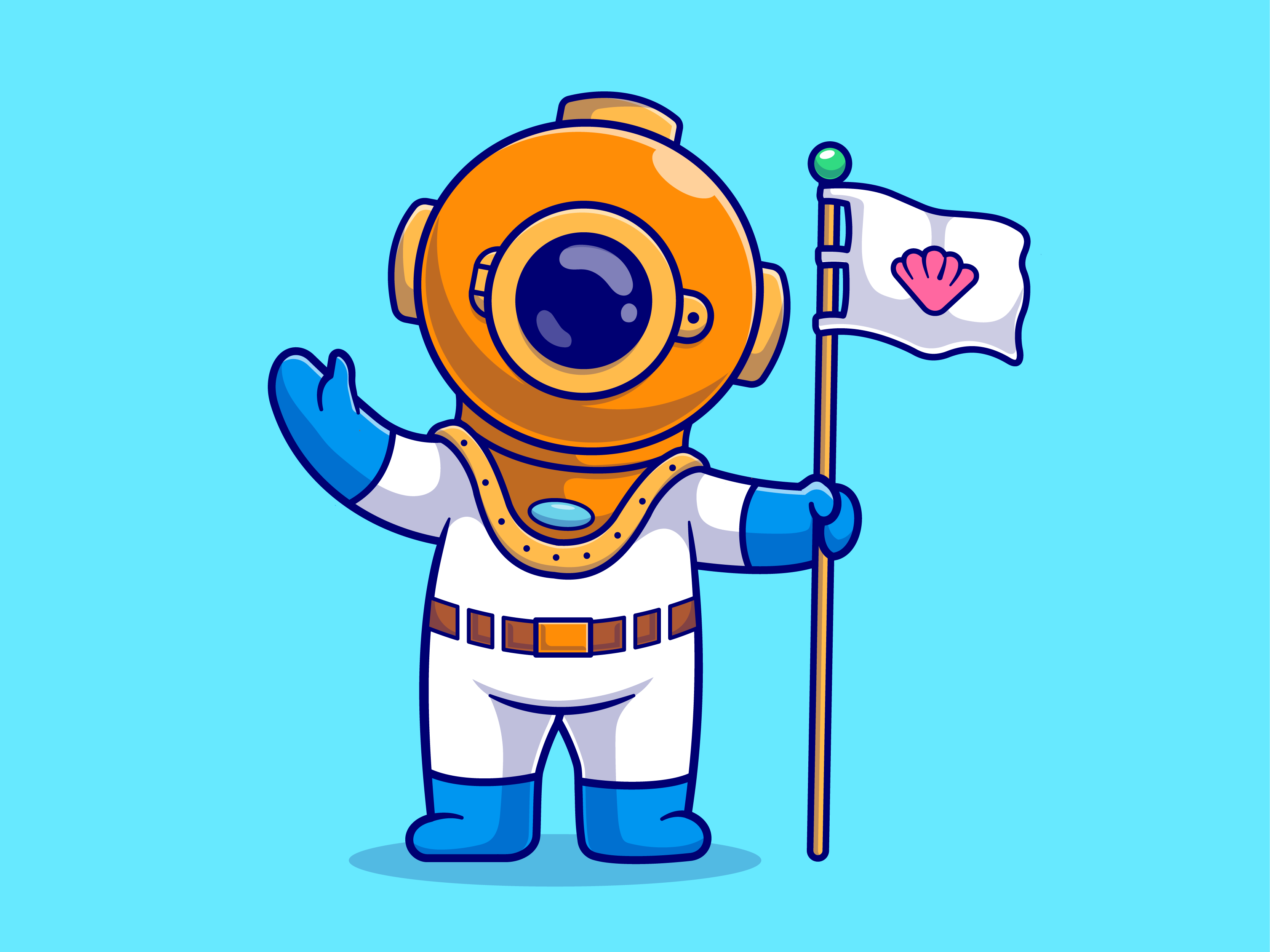 Diver🌊🧑🏻‍🚀 by catalyst on Dribbble