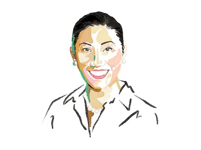 Mary O'Carroll Joins Ironclad! digital painting digital watercolor illo illustration portrait watercolor watercolor illustration