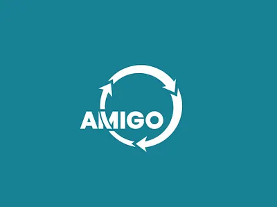 Amigo Technology brand branding cycle illustrator logo three step