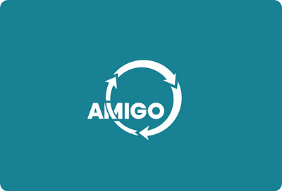 Amigo Technology brand branding cycle illustrator logo three step