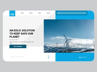 An eolic design | Homepage design minimal ui web