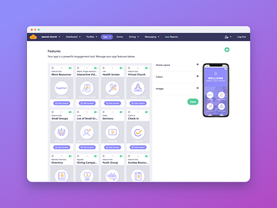 App Management app design uiux