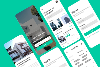 Real estate mobile app UI app ui app ui design app uiux real estate real estate agency real estate app ui design uiux