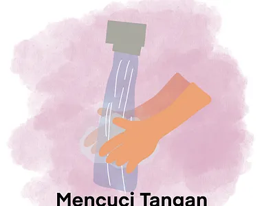 Wash your hand for prevent COVID-19 illustration