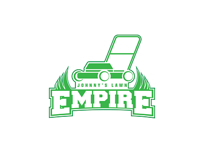 Johnny's Empire adobe illustrator lawn lawnmower logo