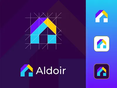 Modern A Letter Geometric Real Estate Logo a letter design a letter logo abstract logo brand identity branding building logo construction logo design geometric logo icon illustration investment logo logo design modern letter logo modern logo real estate branding real estate logo vector visual identity