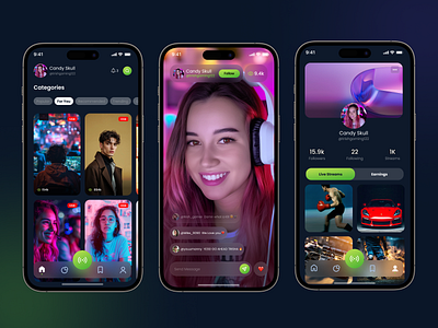 Live Streaming App Development app development app ui live stream ui live streaming live streaming app design live streaming app development livestreamingapp mobikul real time steaming streaming app ui design ui ux user interface design webkul webkul design