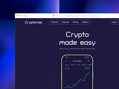 A crypto app cryptocurrency platform (Hero section) design figma graphic design logo ui ui design web design