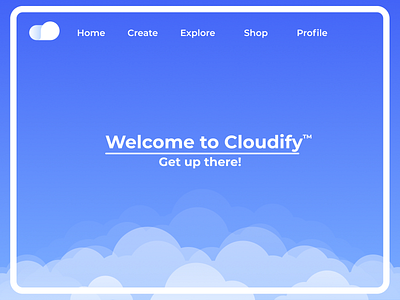 Cloudify Homepage air app blue branding clean cloud cloudify cloudy design epic fresh home homepage idea logo simple sky smooth stuff vector