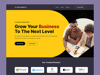Business Consultant Landing Page agency agency landing page agency website business business landing page company consult consultant consultation consulting consulting website consuntancy finance financial home page marketint product ui design