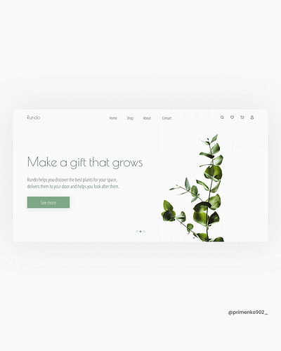 Rundo - flower shop 30daysofdesign clean design clean ui concept design concept shop dailyui dailyuichallenge flowers flowershop minimalism ui design ux design webdesign