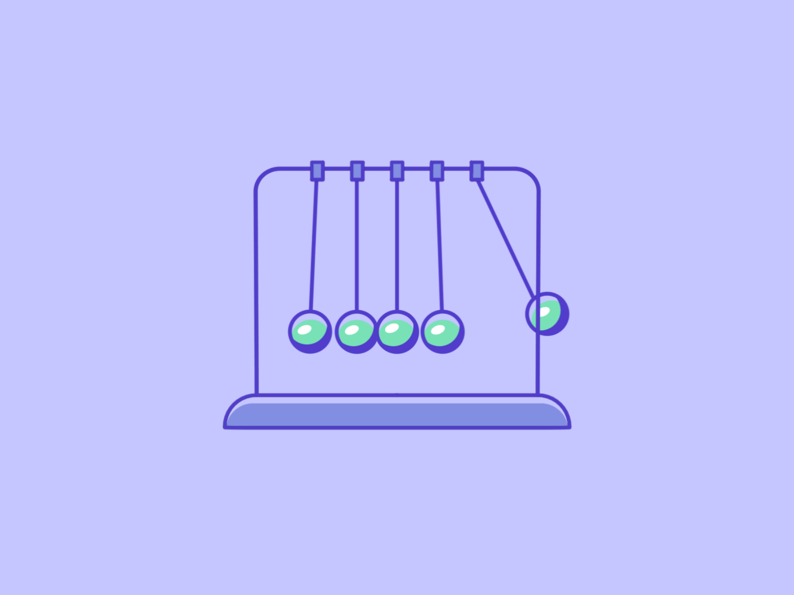 Newtons Cradle education energy kinetic newton physics school science science illustration