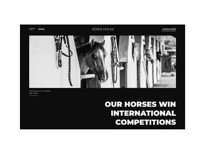 horse house design minimal ui ux web website