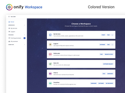 Onify Workspace Colored Version dashboard redesign dashboard ui figma ui