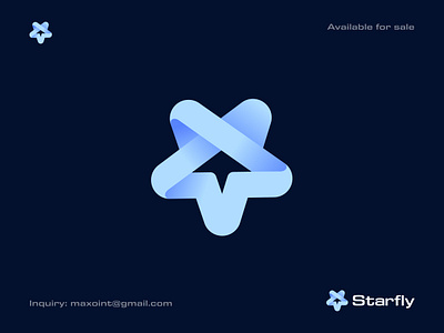 Starfly - Marketing Modern Log Design agency logo blockchain logo branding business logo design company logo design finance logo gradient icon logo logo designer logo mark marketing logo maxoint modern logo monogram star logo startup symbol vector