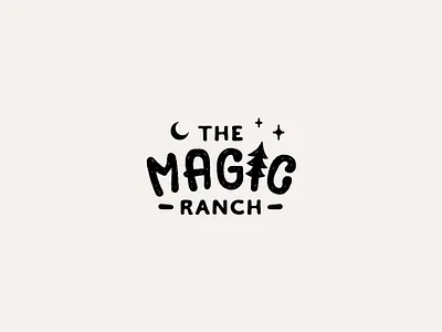 Ranch adventure design icon logo magical ranch typography