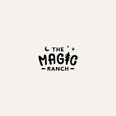 Ranch adventure design icon logo magical ranch typography