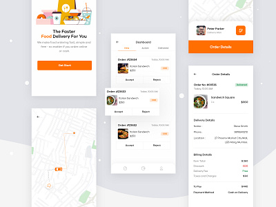 Delivery Boy App delivery delivery app delivery mobile app delivery service food delivery app mobile app mobile app design