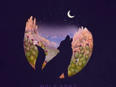 Wolf Song Album Cover album cover art illustration