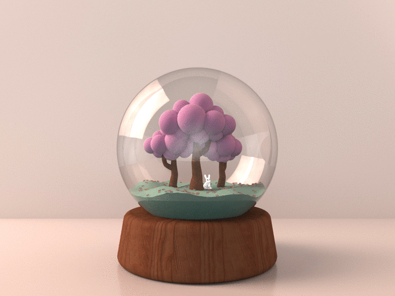 Crystal Ball 3d animated c4d design