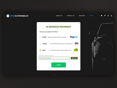 Car Sale || Payment Menu Page car sale car sales payment form payment method ui ux web webapp webapp design webdesign webpage webpagedesign webuiuxdesign