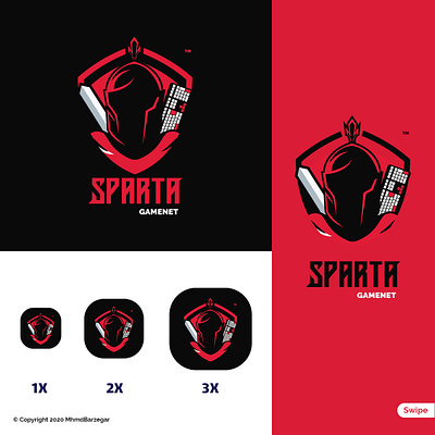 sparta game center logo design branding game design game logo logo logodesign