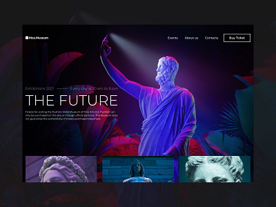 museum design figma illustration museum ui ux web website