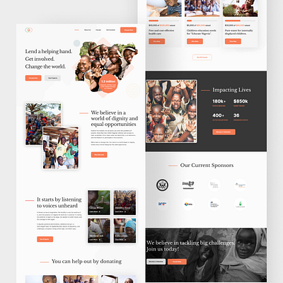 NGO Website concept design charity charity website figmaafrica figmanigeria ngo uidesign web design