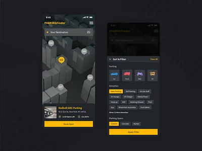 Parking app blender brand identity branding design illustration parkapp parking parking app ui ux