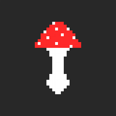 Mushroom red amanita pixel style 8 bit 8 bit art amanita childrens illustration cute art drugs emblem fungus illustration kids illustration minimal mushroom mushroom logo pixel art pixelart print red amanita t shirt illustration