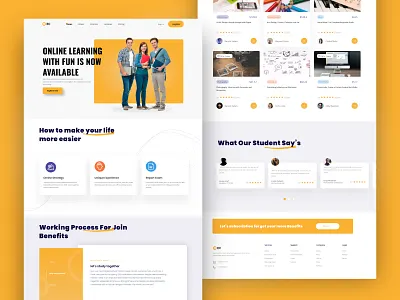 Best Online Learning Platform UI Design e learning education app education website educational elearning elearning development online learning online learning platform ui design uiux website design