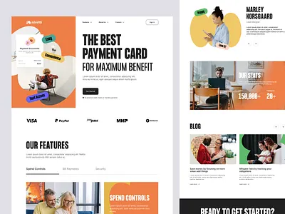 Nivriti Web - Exploration banking card concept design desktop exploration finance landing page payment shape transitions ui userinterface webdesign website
