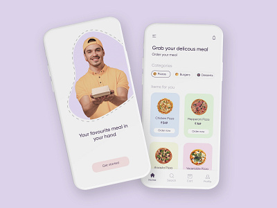 Food delivery app animation app design designthinking foodapp illustration illustrator minimal mobileapps ui uiux uiuxdesign userexperience userexperiencedesign userinterface ux