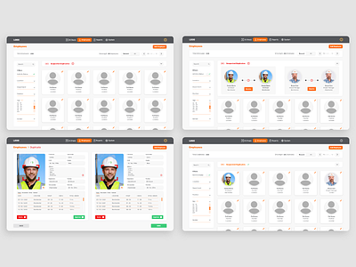 Employee duplicate system concept adobexd concept design desktop flat ui ux web