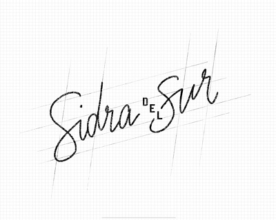 Sidra del Sur Hand Letter Logo Process blackandwhite design hand drawn hand lettered hand lettering lettering letters procreate sketch sketchbook typography