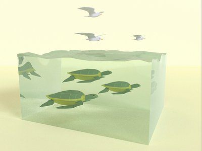 Cinema 4D: Turtles 3d 3danimation illustration motion graphics vector