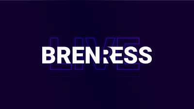 BRENRESS - Streamer blue brand branding communication design flat logo streamer twitch typography vecteur vector