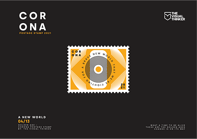 Corona postage stamp A new world 04/13 abstract abstract art abstract design corona coronavirus creative graphic graphics illustraion illustration illustration art illustrations illustrator less is more lineart linework postage postage stamp poster stamp