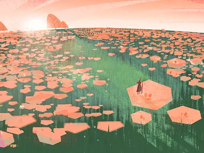 The Tiny Traveler concept illustrator landscape landscape illustration photoshop pleinair visualdesign visualdevelopment